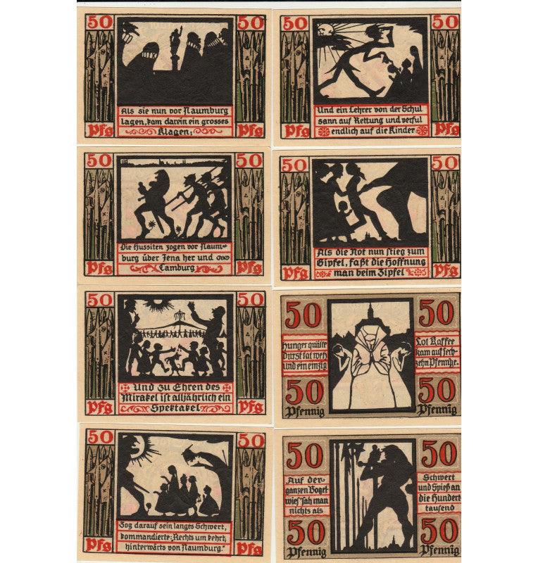 Naumburg set of 12 Notgelds