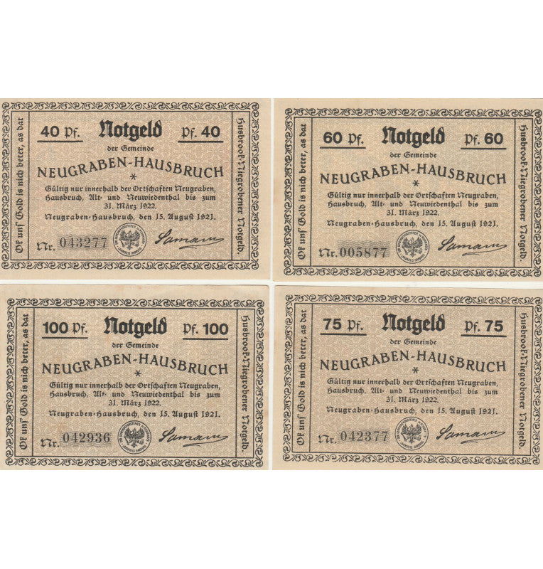 Neugraben Set 4 Notgelds