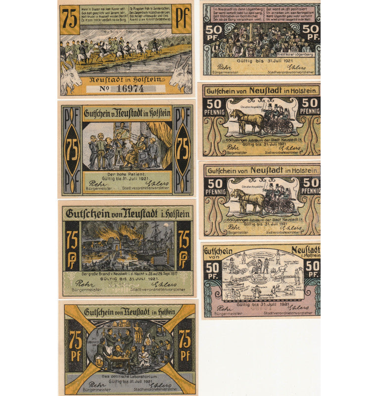 Neulfadt Set 8 Notgelds