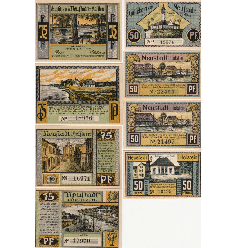 Neulfadt Set 8 Notgelds