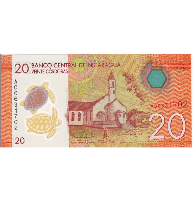 Nicaragua 20 Córdobas 2019 (Polímero)