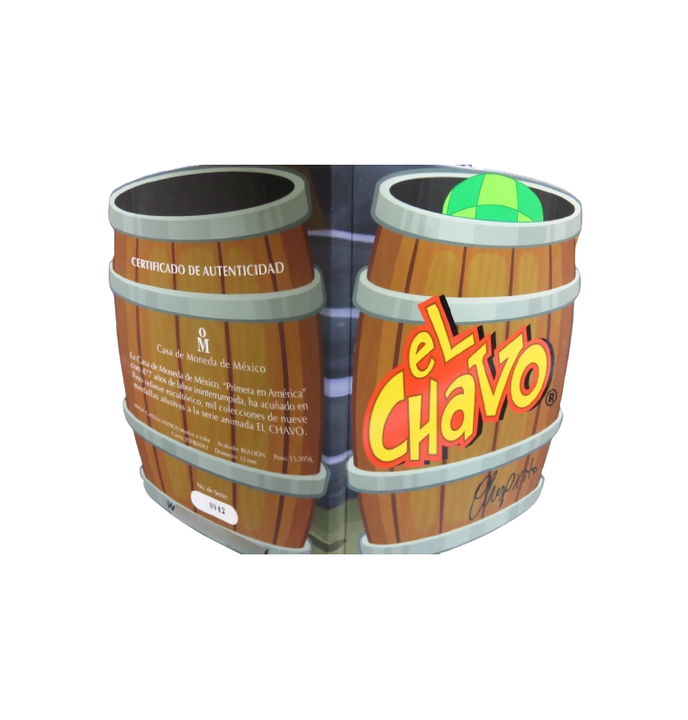 Nueve medallas alusivas a la serie animada El Chavo