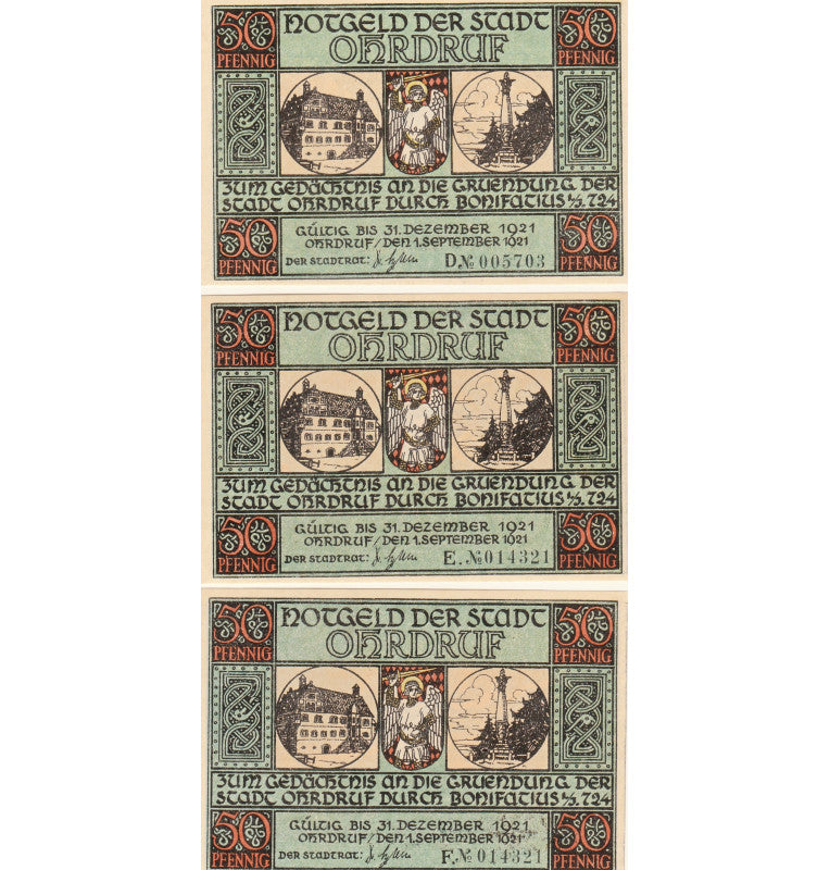 Ohrdruf set de 6 Notgelds