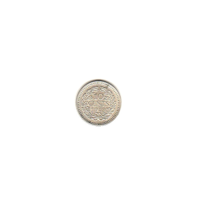 Países Bajos 10 Cents 1919 Km 145 (No UNC)