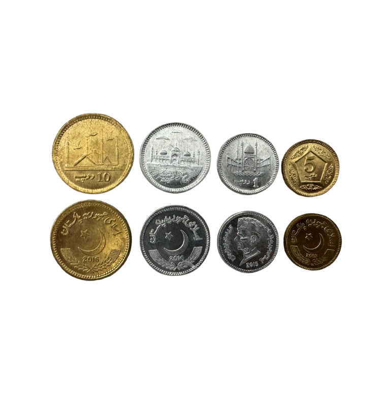 Pakistan set of 4 coins 1, 2, 5, 10 Rupees 2014-2016 NON UNC