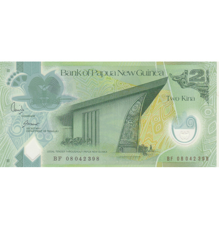 Papúa Nueva Guinea 2 Kina 2007 Pick 28a Polímeros