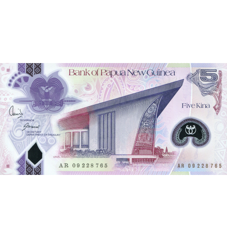 Papúa Nueva Guinea 5 Kina 2008 Pick 29a Polímero