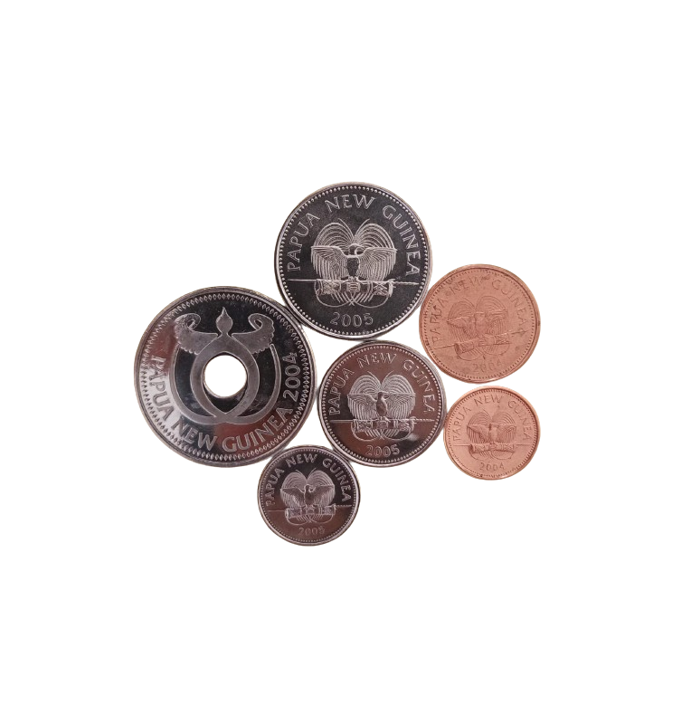 Papua New Guinea set of 6 coins