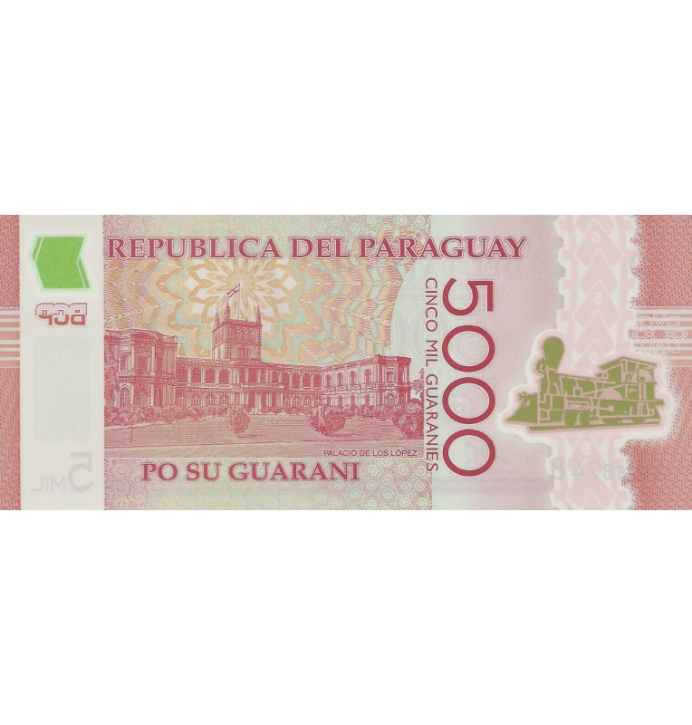 Paraguay 5000 Guaraníes 2011 Pick 234a Polímero