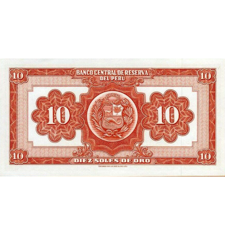 Perú 10 Soles de Oro 1968 Pick 84