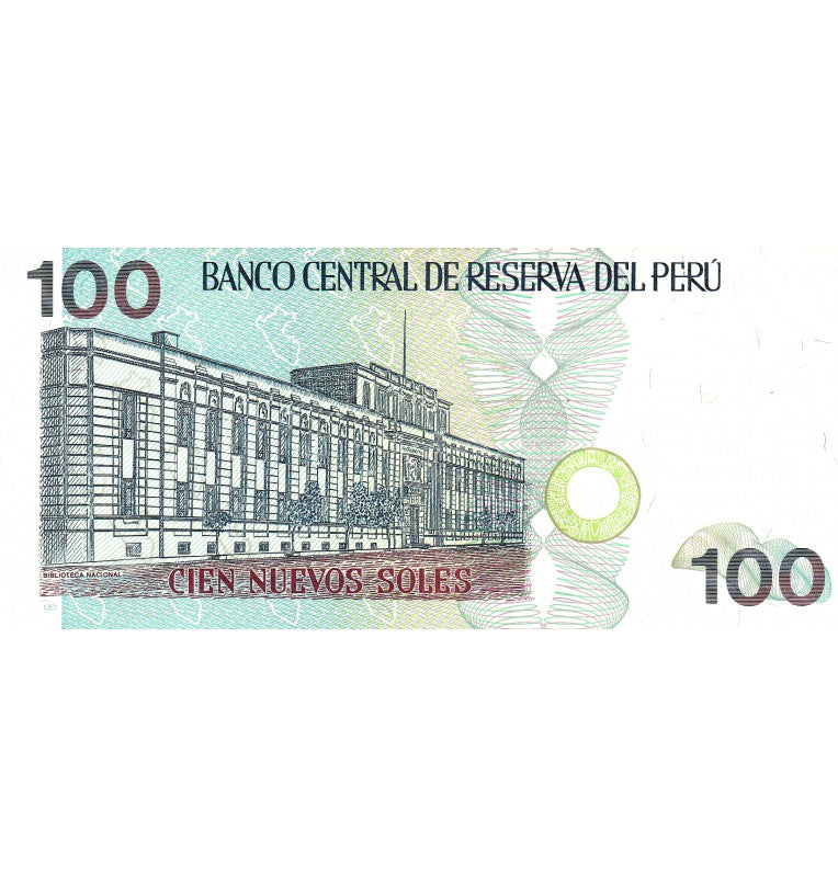 Perú 100 Nuevos Soles 2004-2006 Pick 155 (Manchas)