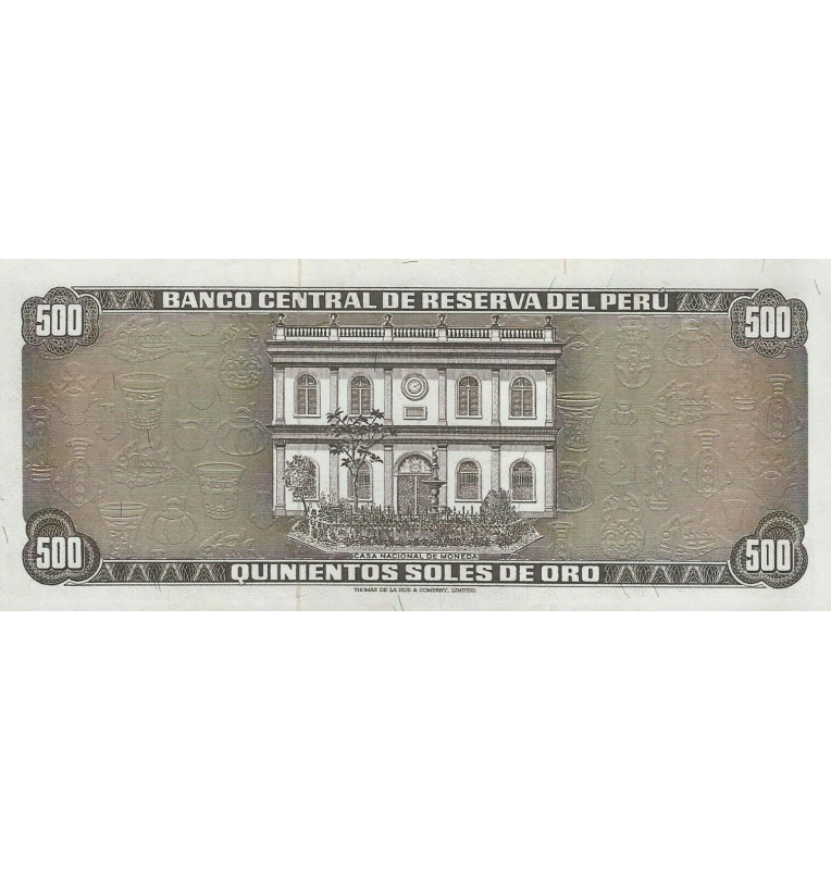Perú 500 Soles de Oro 1975 Pick 110 NO UNC