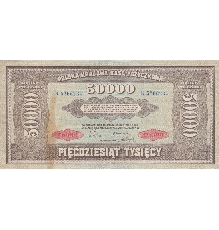 Polonia 50000 Merek 1922 Pick 33 NO UNC