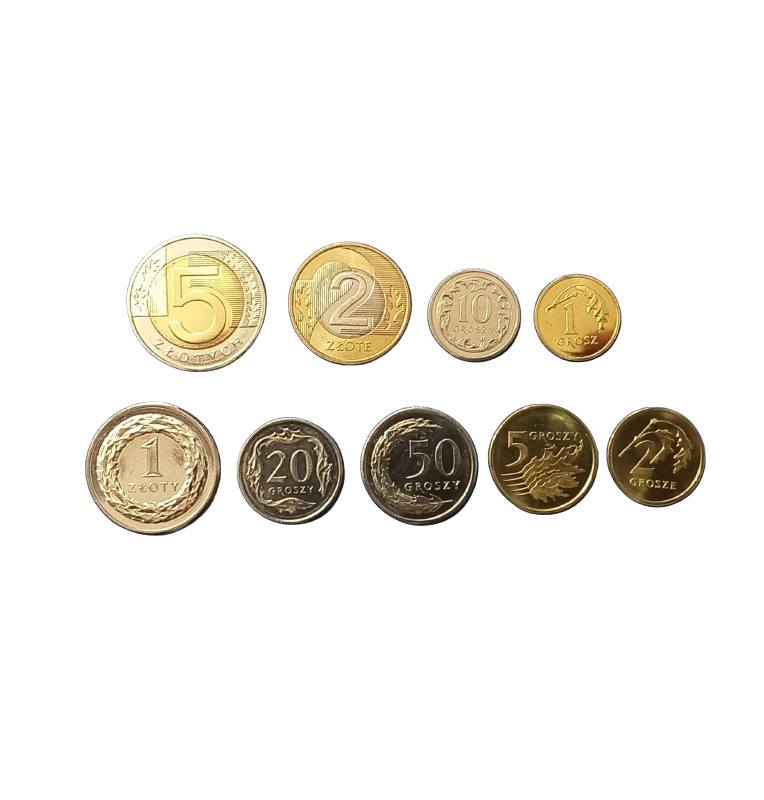 Poland set of 9 coins 1,2,5,10,20,50 Groszy 1,2,5 Zlotych 1994-2017