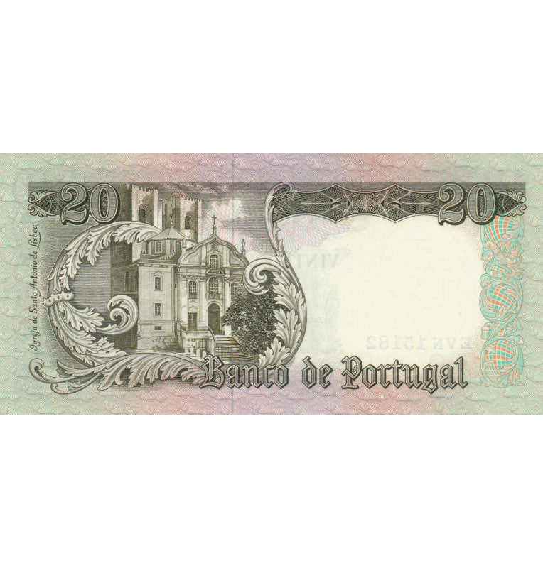 Portugal 20 Escudos 1964 Pick 167b NO UNC