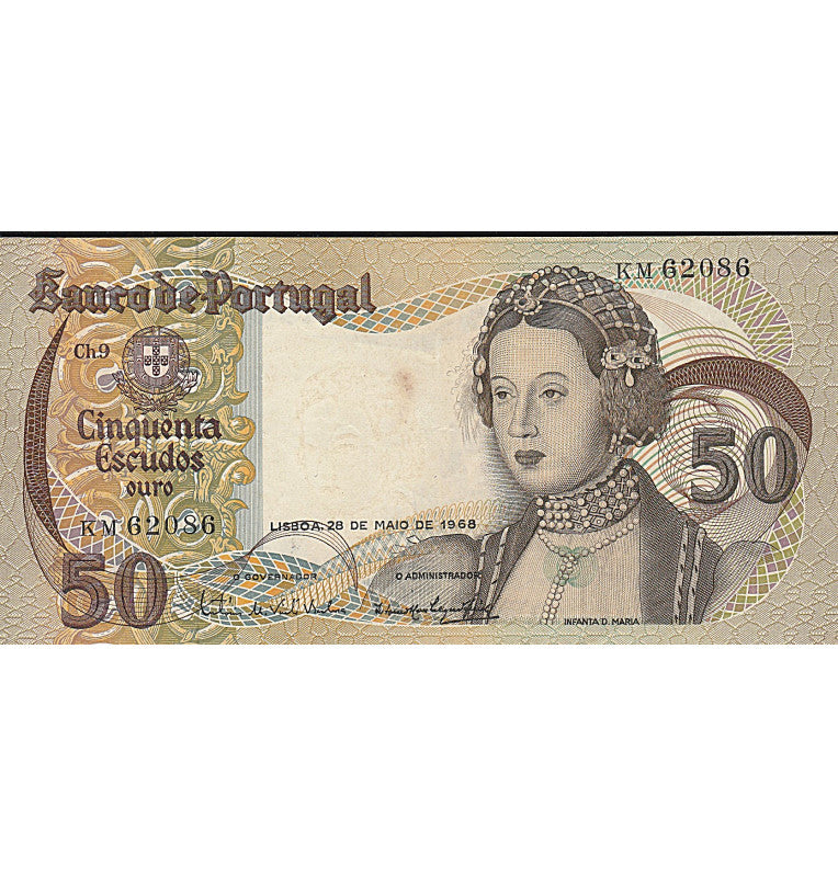Portugal 50 Escudos 1968 Pick 174a NO UNC