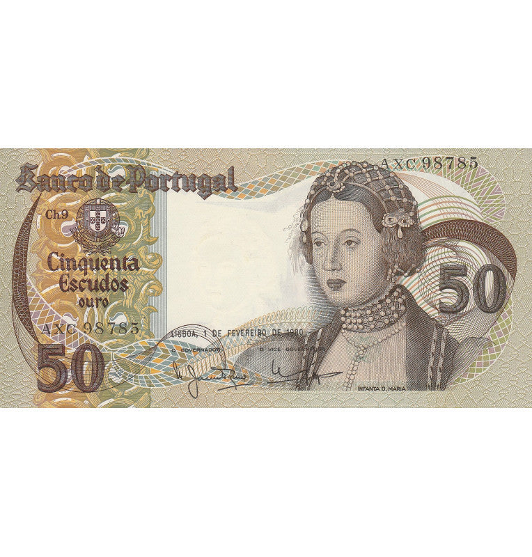 Portugal 50 Escudos 1980 Pick 174b