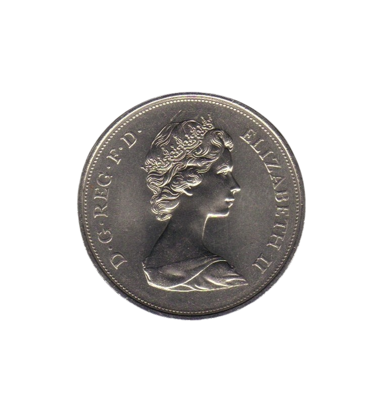 United Kingdom 25 Pence 1972 Silver Anniversary of the Royal Wedding