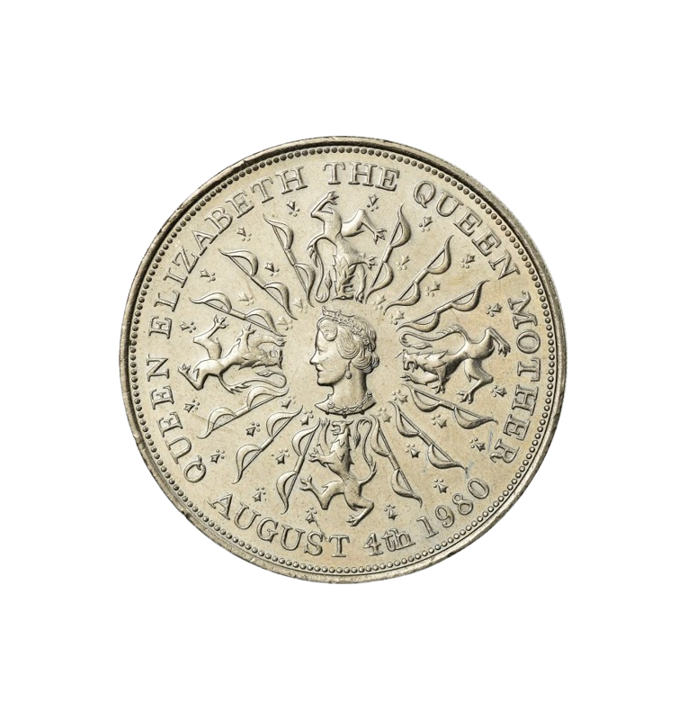 United Kingdom 25 Pence, 1980 80th Anniversary - Birth of the Queen Mother