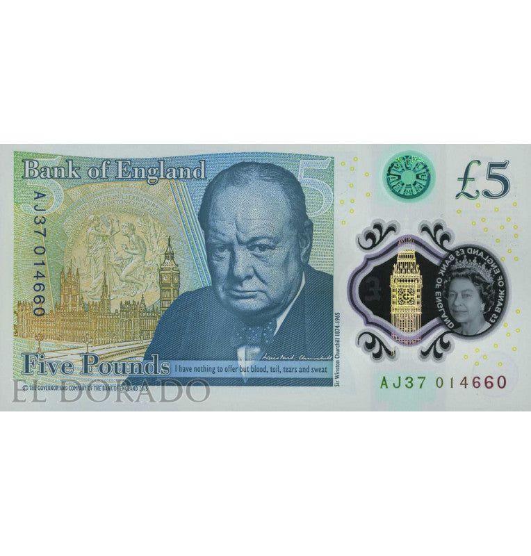 United Kingdom Churchill Collection Panel (1 banknote, 1 coin)
