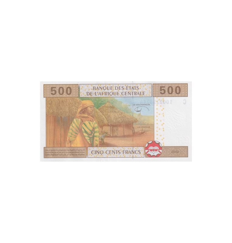 Republic of Chad 500 Francs 2002 Pick 606Ce