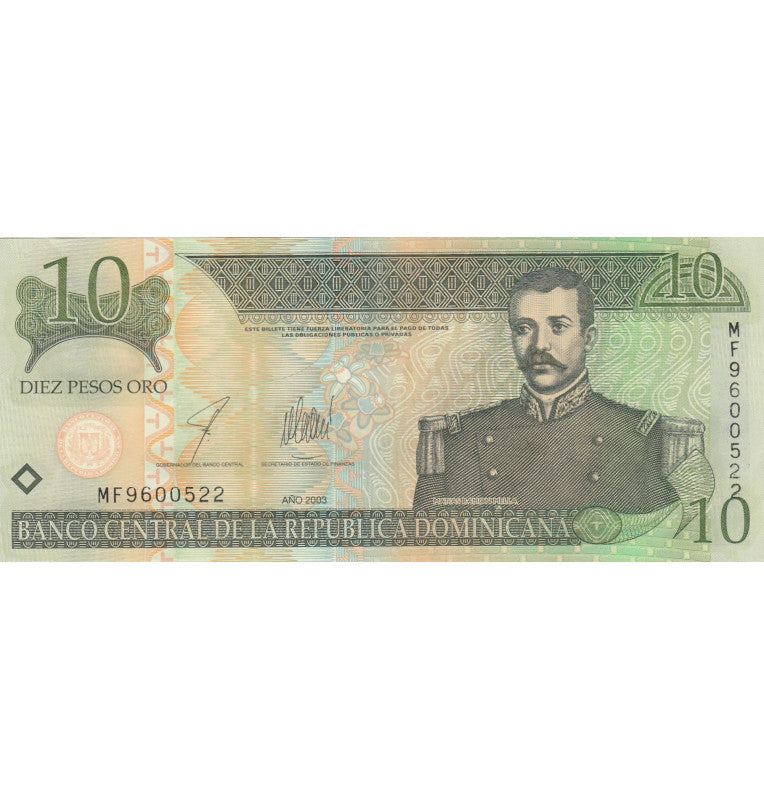 Republica Dominicana 10 pesos oro 2003 Pick 168c