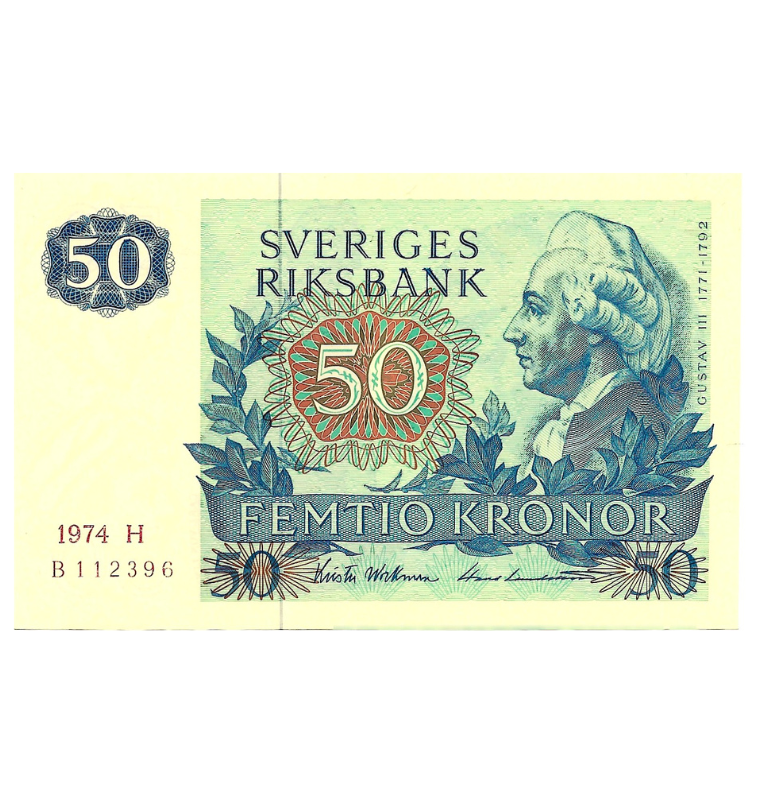 Suecia 50 Coronas 1974 - 1976 Pick 53b