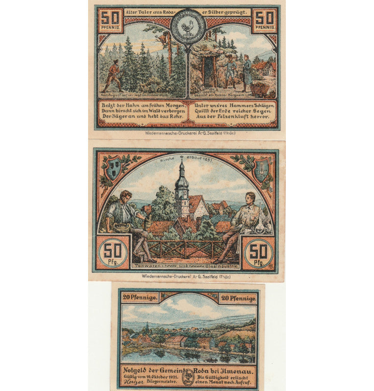 Roda set de 3 Notgelds