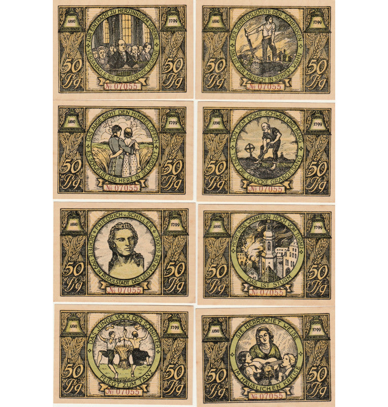 Rudolstadt Set 10 Notgelds