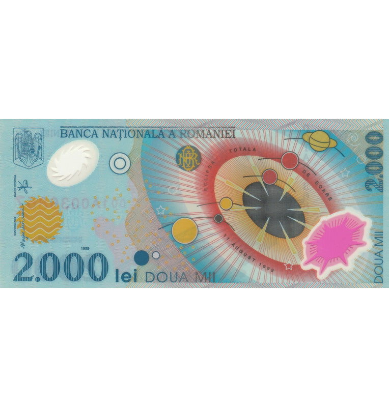 Romania 2,000 Lei 1999 Pick 111a Commemorative Polymer