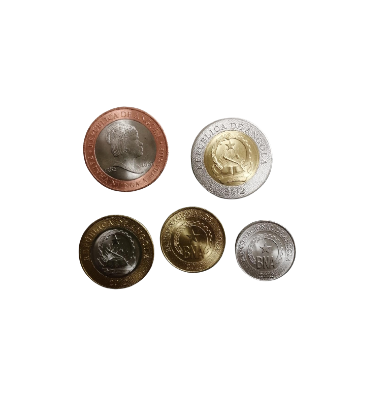 Angola Moneda Set de Angola 5 monedas 50 Céntimos 1,5,10,20 Kwanzas 2012-2014 ...