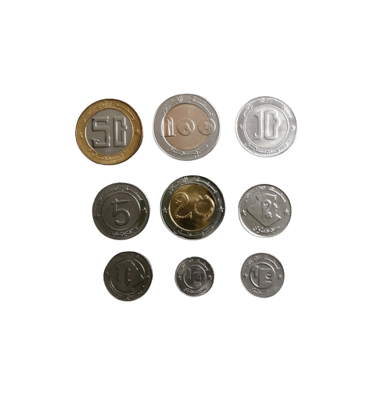 Algeria set of 9 coins: 1/4, 1/2, 1, 2, 5, 10, 20, 50, 100 Dinars 1992-2016