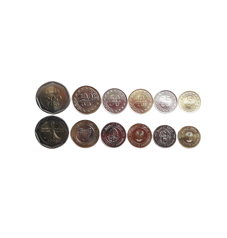 Set de Baréin 6 monedas  5,10,25,50,100,500 Fils  2002-2017