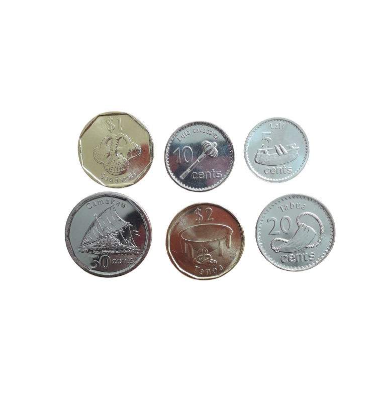Set de Fiyi 6 monedas 5,10,20,50 Centavos 1,2 Dólares 2012