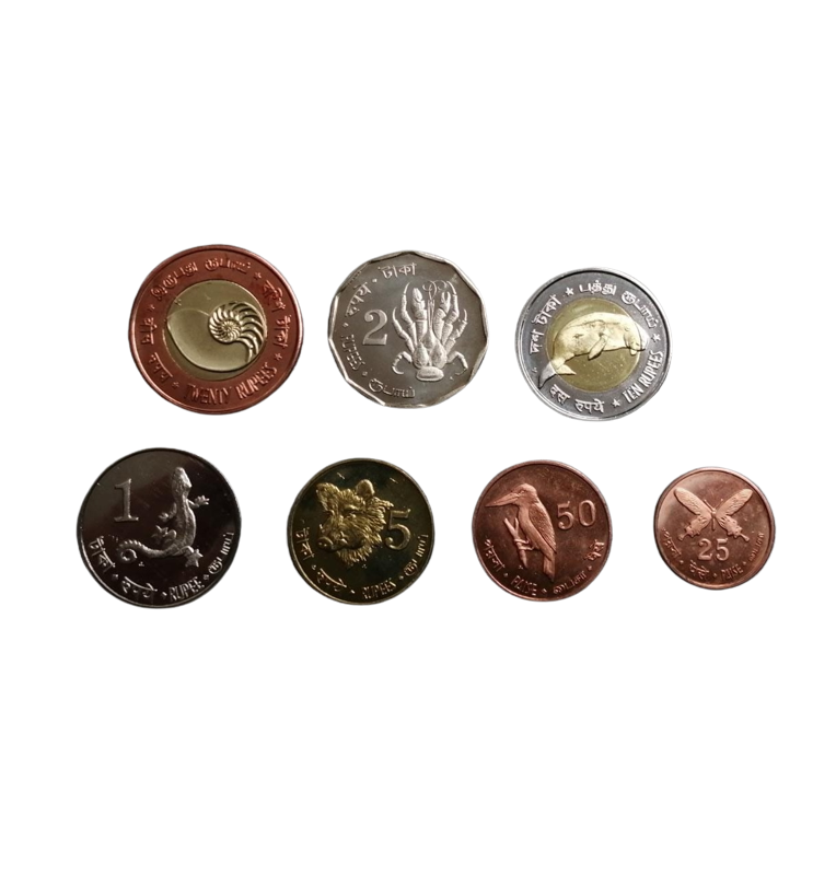 Andaman and Nicobar Islands Set of 7 coins 25, 50 Paise 1, 2, 5, 10, 20 Rupees 2011