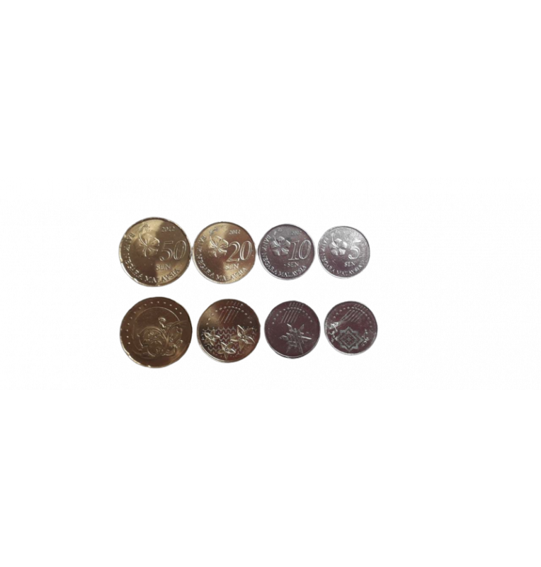 Malaysia set of 4 coins 5, 10, 20, 50 Sen 2011-2018