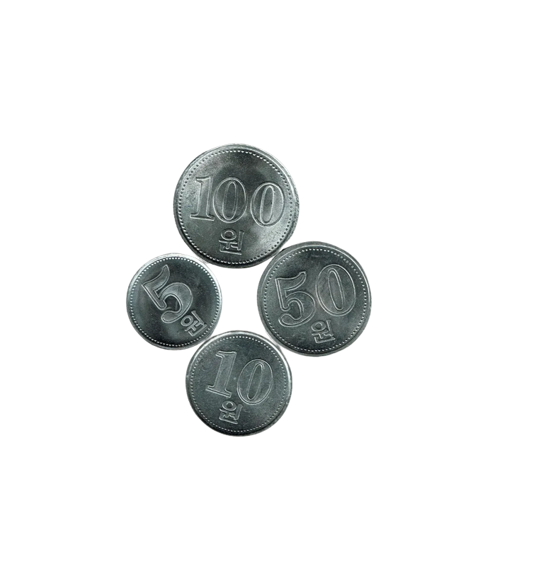 North Korea Set 4 coins 5, 10, 50, 100 Won 2005 NO UNC