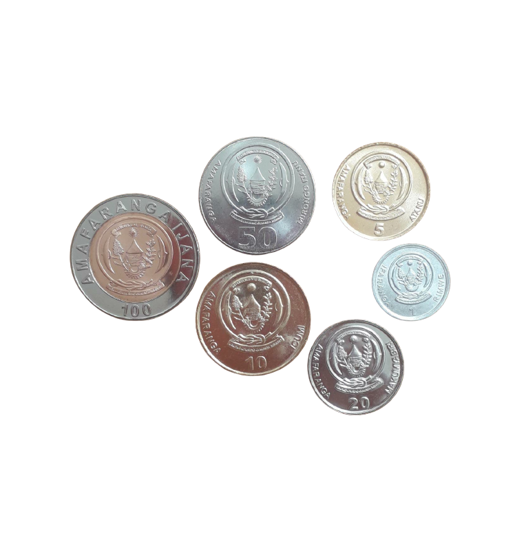 Rwanda set of 6 coins 1, 5, 10, 20, 50, 100 Francs 2003-2007 NON UNC