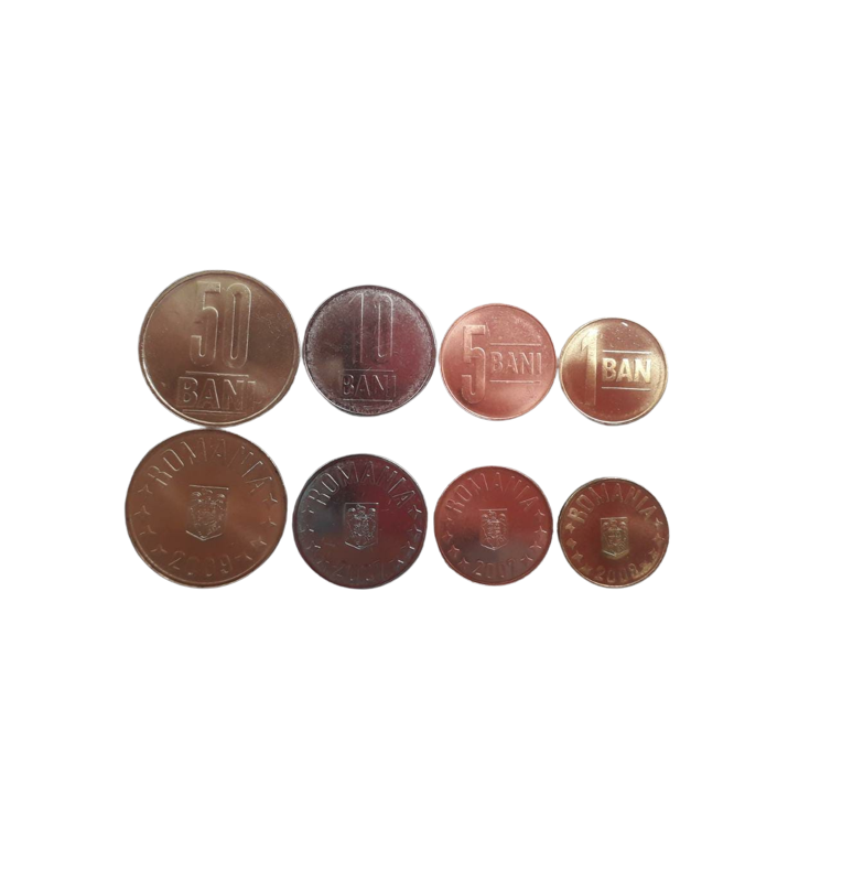 Romania set of 4 coins 1, 5, 10, 50 Bari 2005-2018