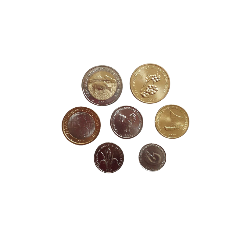 Timor-Leste set of 7 coins: 1, 5, 10, 25, 50, 100, 200 Centavos