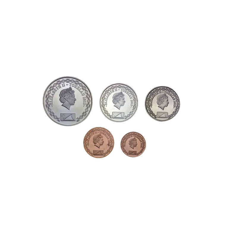Set de Tokelau 5 monedas 1,2,5,10,20 Cents 2012