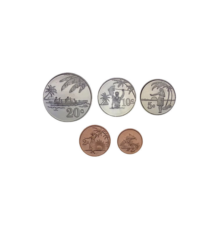 Set de Tokelau 5 monedas 1,2,5,10,20 Cents 2012