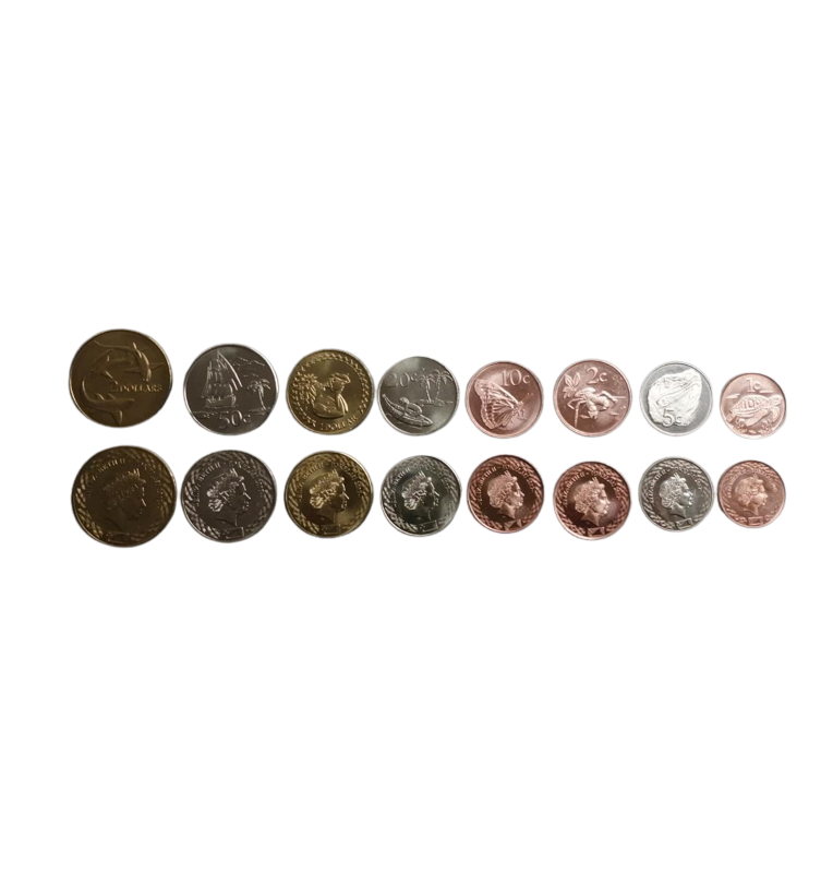 Tokelau set of 8 coins: 1, 2, 5, 10, 20, 50 cents, 1.2 dollars, 2017