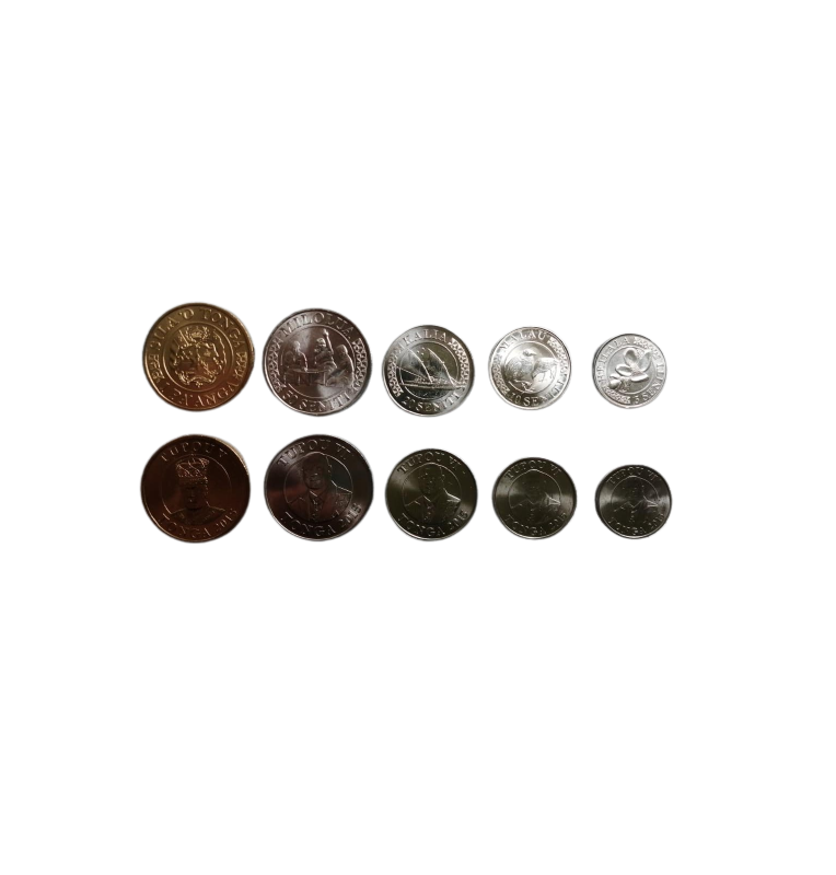 Set of Tonga 5 coins 5,10,20,50 Seniti 1 Pa'anga 2015