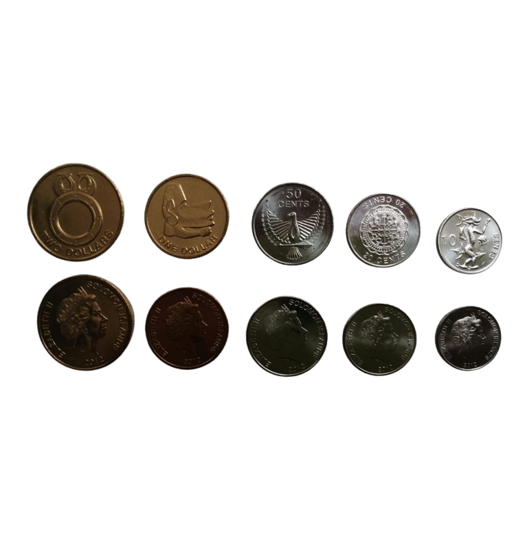 Solomon Islands Set of 5 Coins 10, 20, 50 Cents 1, 2 Dollars 2012
