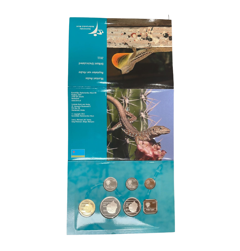Aruba Coin Set 5,10,25,50 Cents KM 1,2,3,4,5,6,38