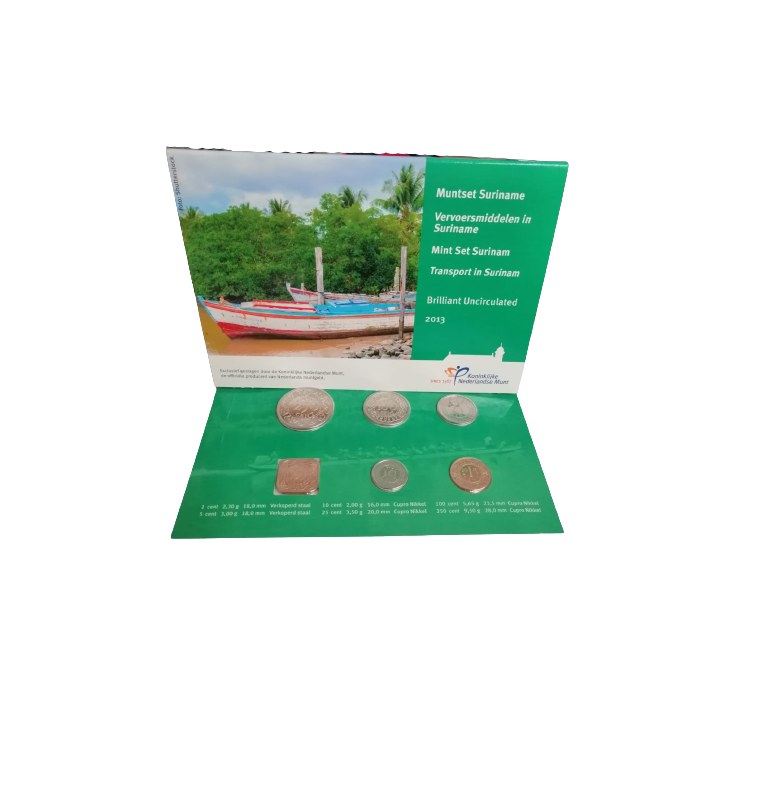 Suriname Set 1,5,10,25,100,250 Cents 2013