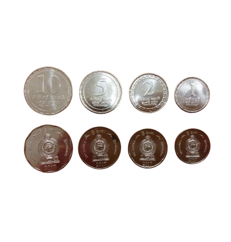 Sri Lanka Set of 4 Coins 1, 2, 5, 10 Rupees 2017
