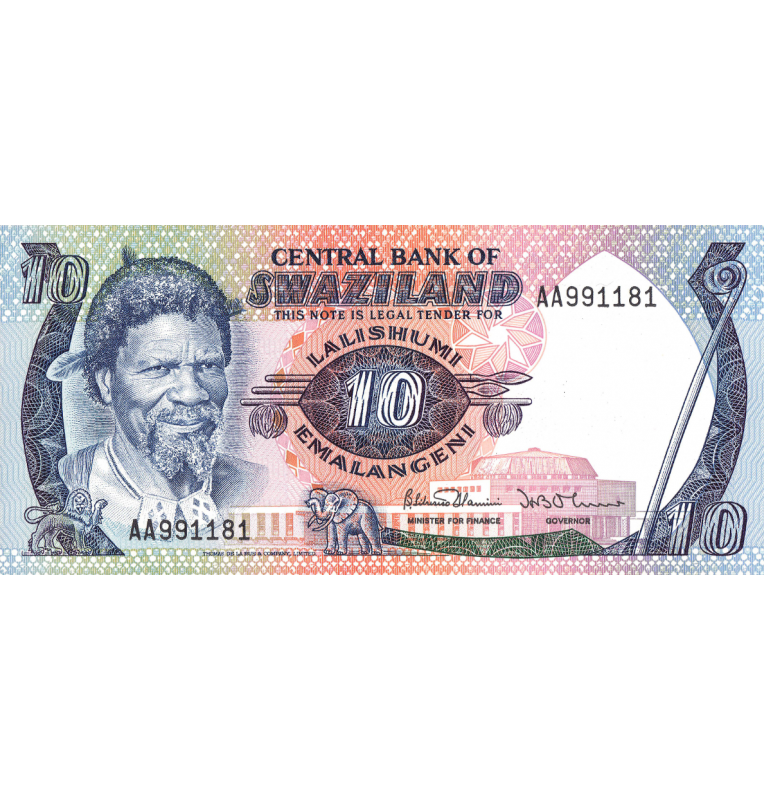 Swaziland 10 Emalengeni 1985 ND Pick 10c