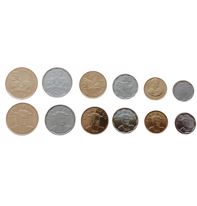 Swaziland Set of 6 coins 10,20,50 Cents 1,2,5 Emalengeni 2015